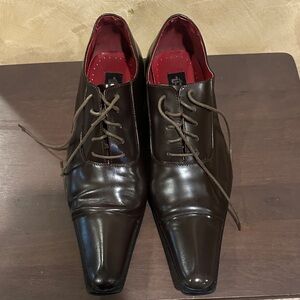 Zota Brown Leather Men's Dress Shoes